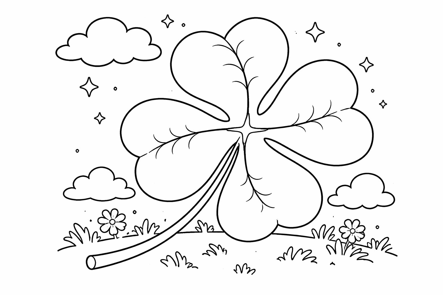 Coloriage st patrick's day dessin au trait