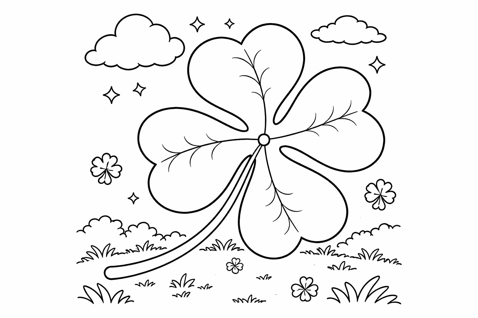 Coloriage st patrick's day dessin au trait