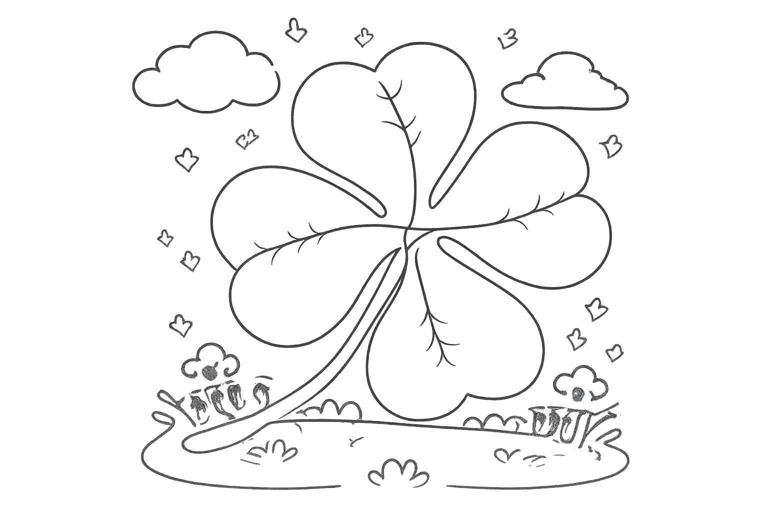 Coloriage st patrick's day dessin au trait