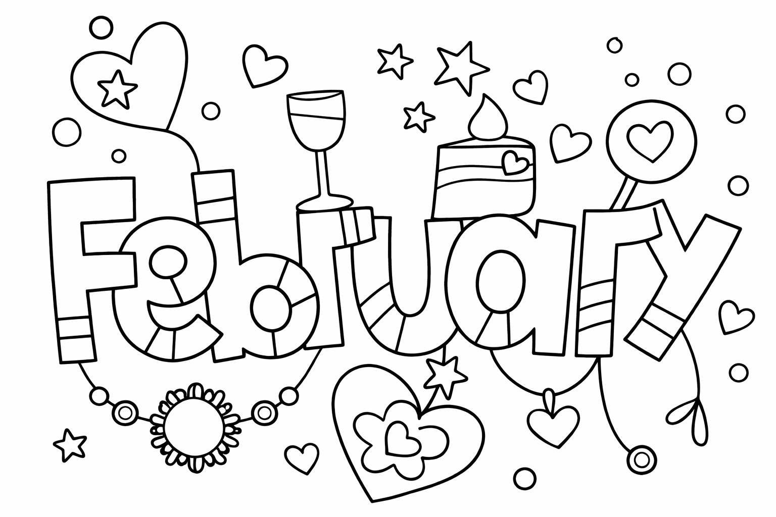 Februari kleurplaten voorbeeld