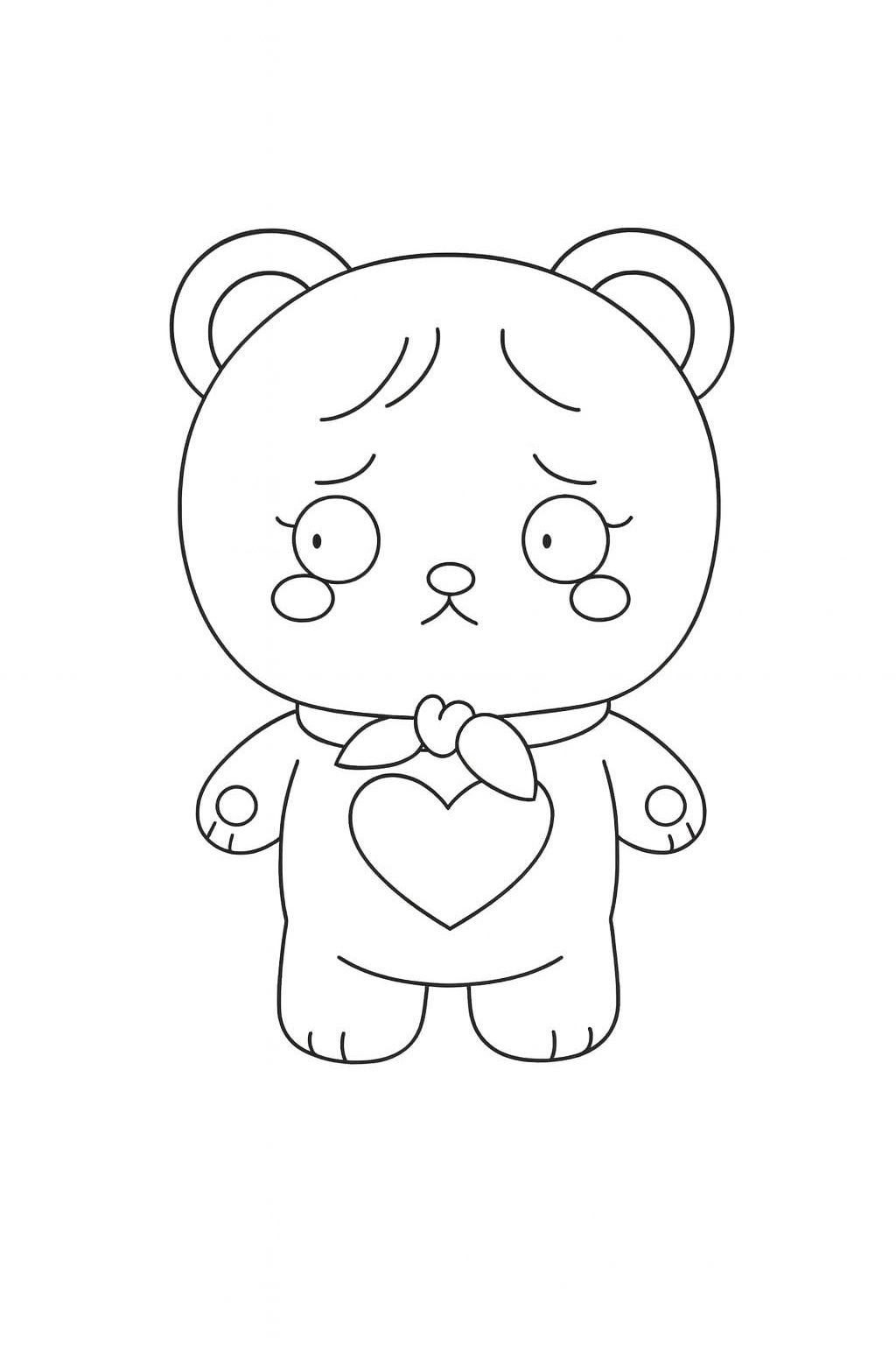 Kleurplaat van blackpink knuffel jisoo, variant 1
