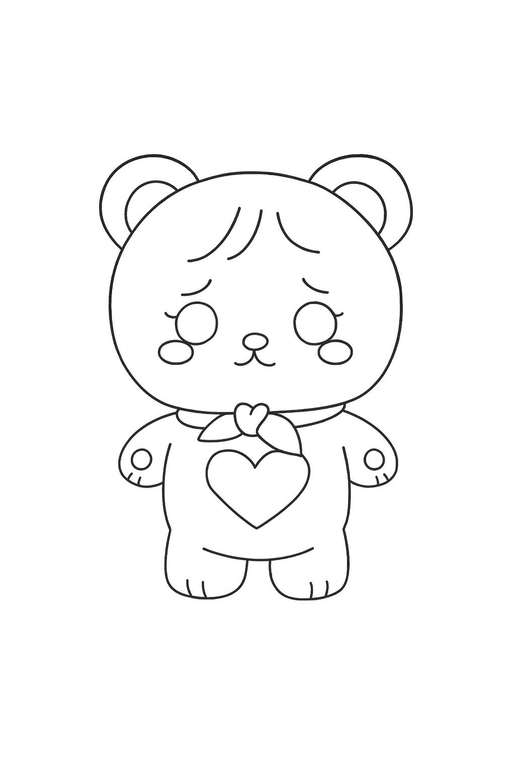 Kleurplaat van blackpink knuffel jisoo, variant 2