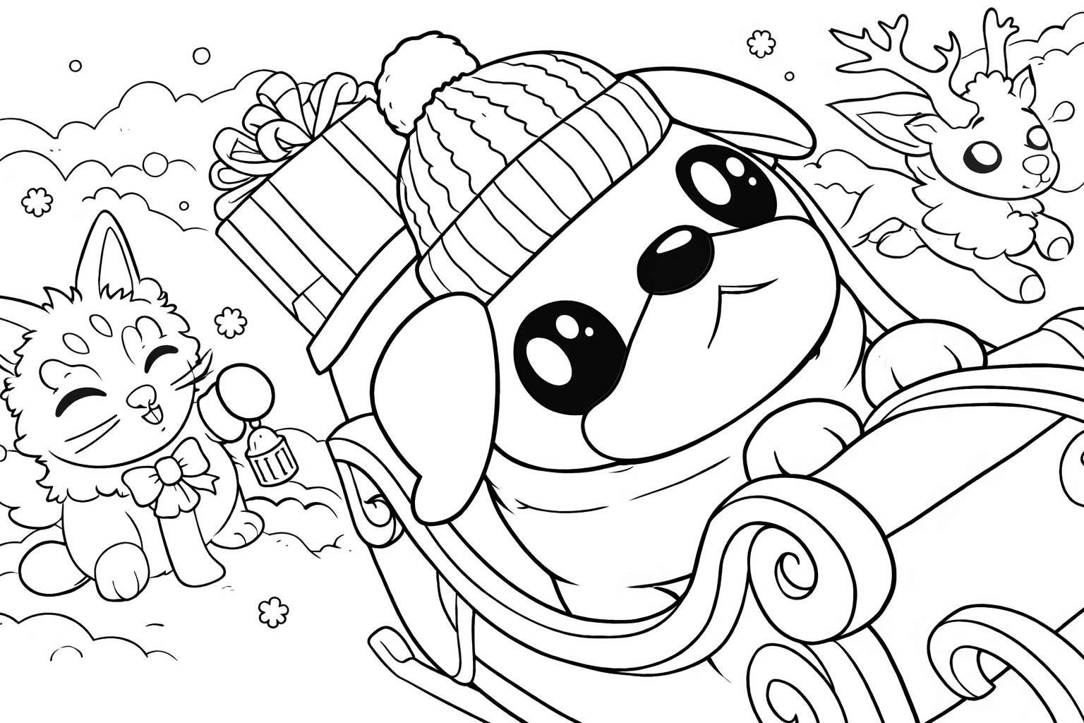 Adopt Me! Roblox kleurplaat - zwart-wit lijntekening