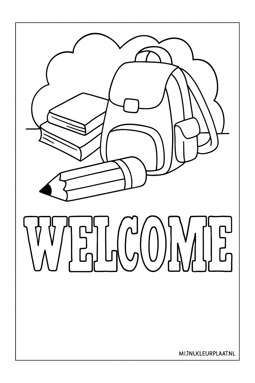 Back To School Variant 1 coloring page for children