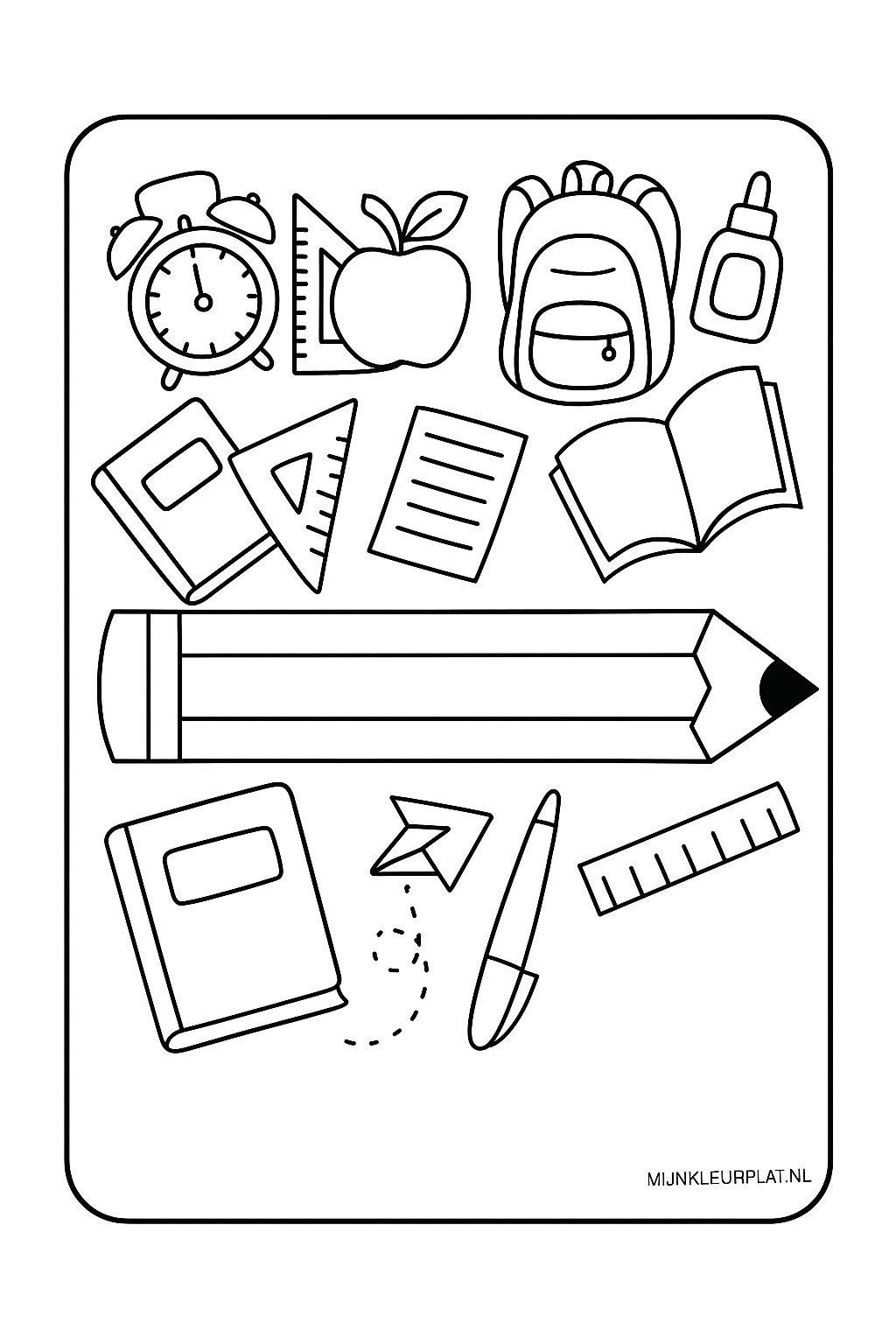 Back To School Variant 2 coloring page for children