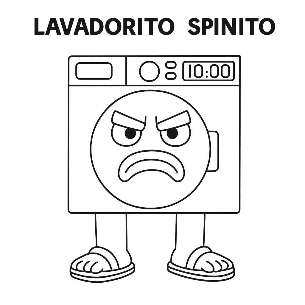 Kleurplaat van lavadorito spinito, variant 1