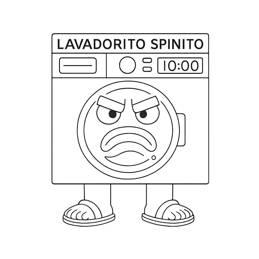 Kleurplaat van lavadorito spinito, variant 2