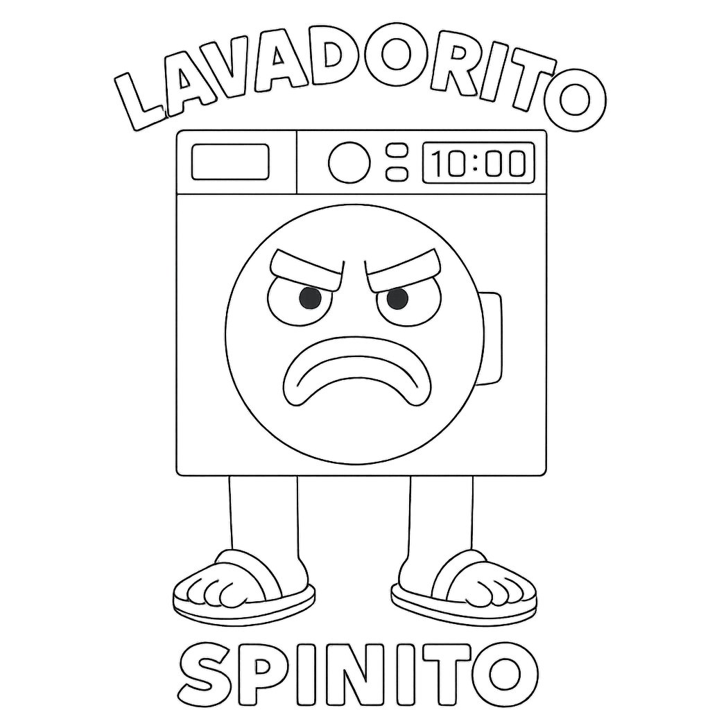 Kleurplaat van lavadorito spinito, variant 3