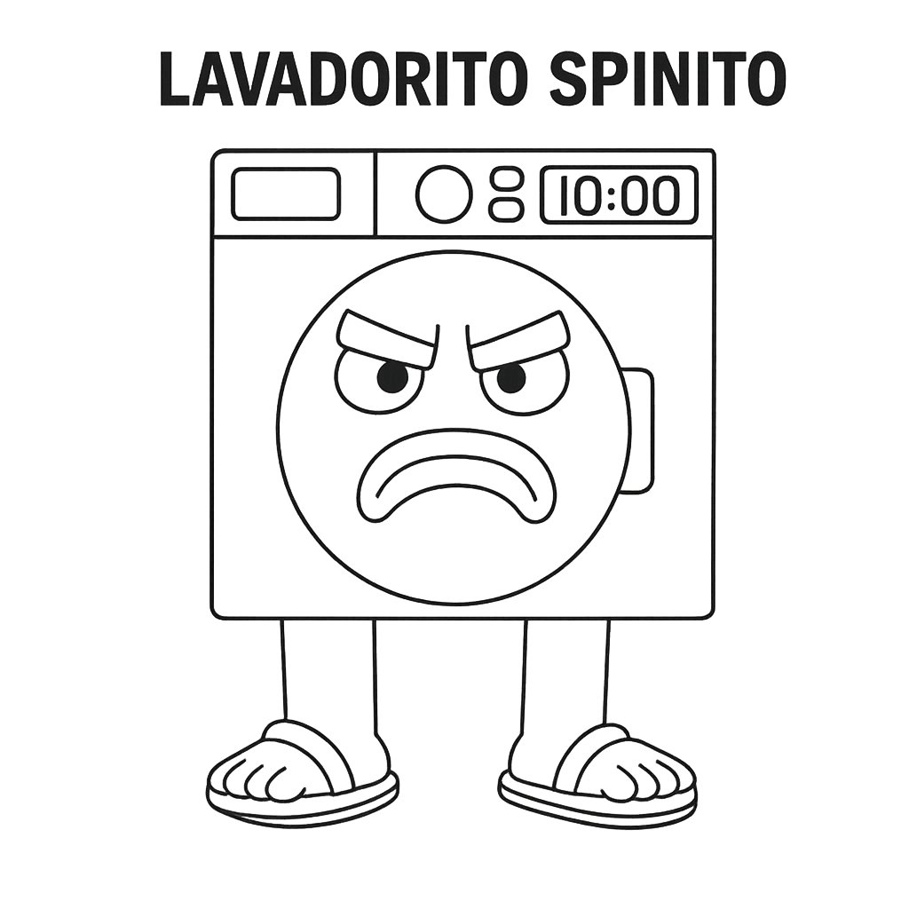 Kleurplaat van lavadorito spinito, variant 4