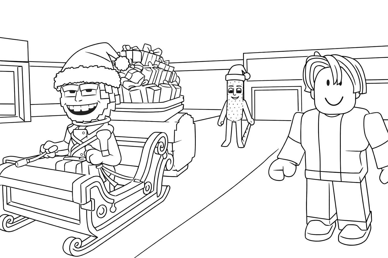 Steal a Brainrot Roblox coloring page line art