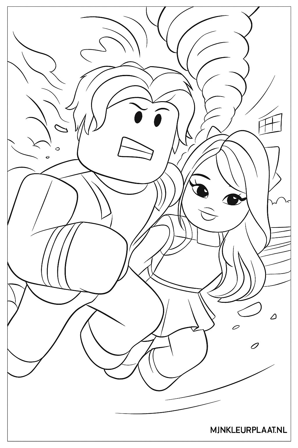 Plantilla de Coloreado Gratis de Roblox - Variante 4 para Niños