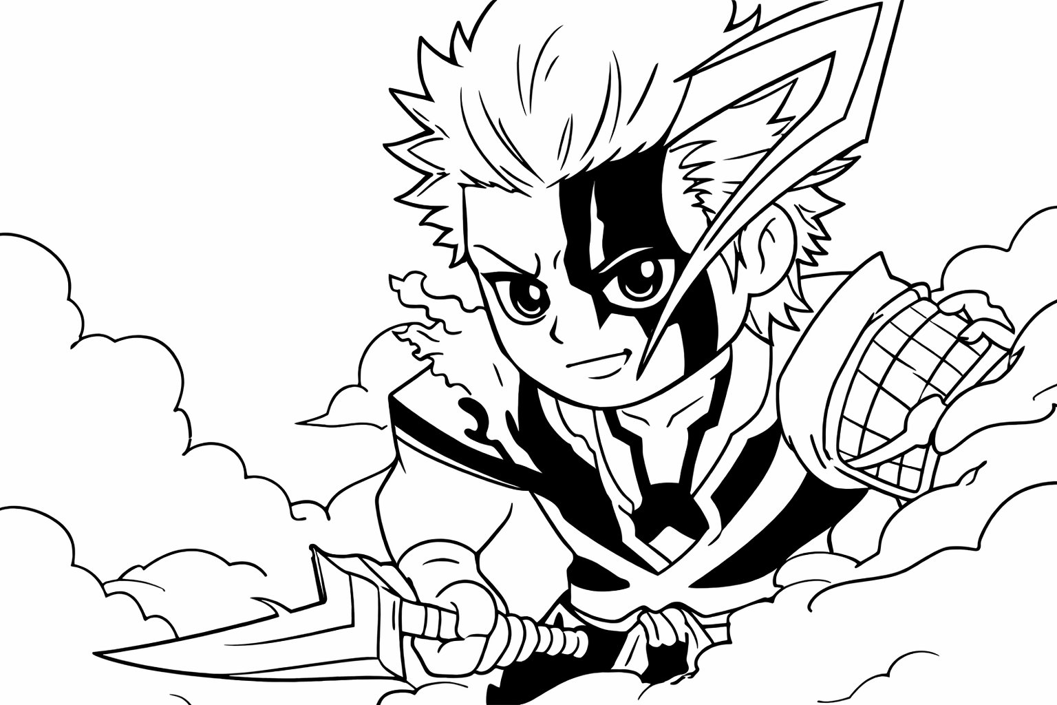 Anime Vanguards coloring page line art