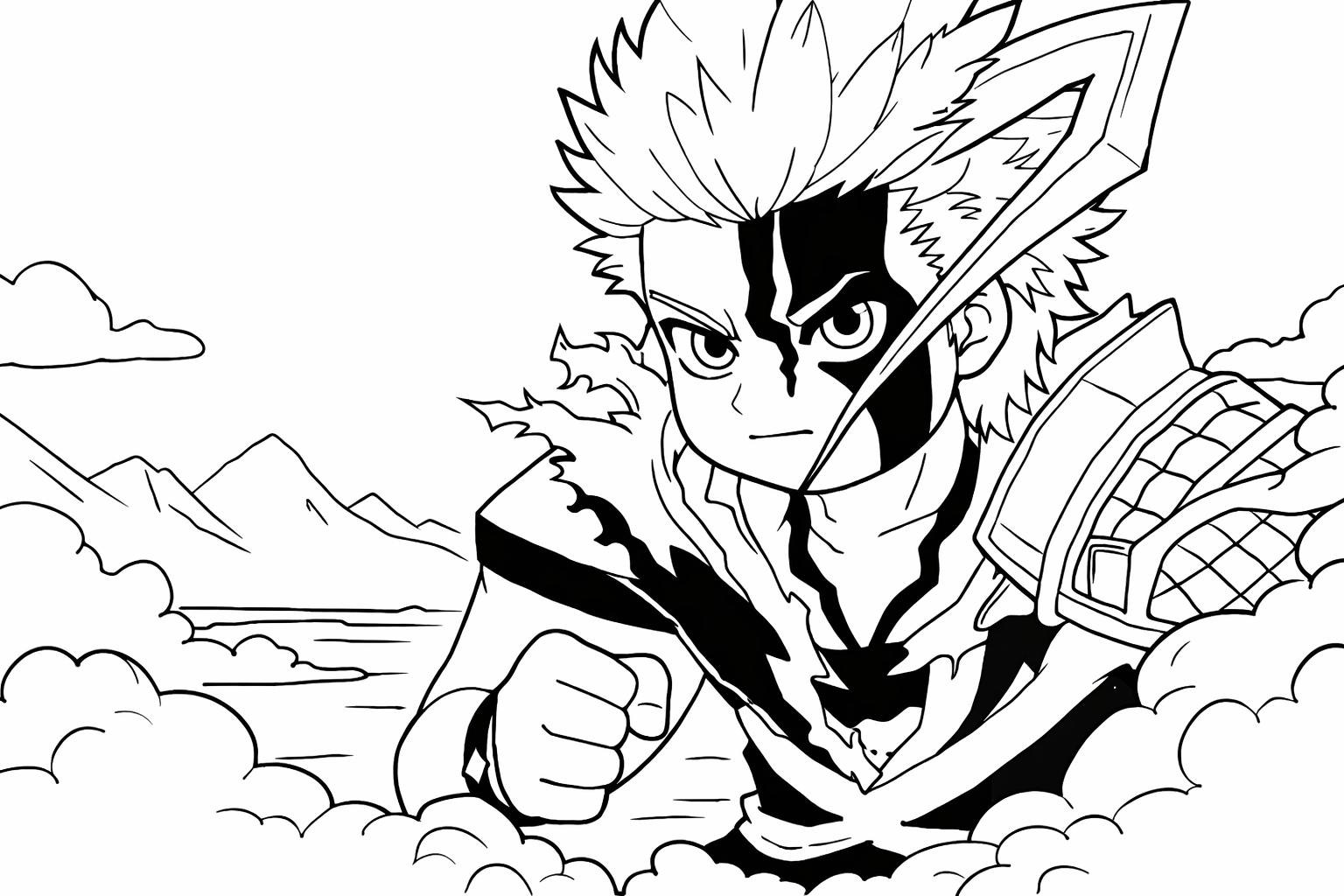 Anime Vanguards coloring page line art