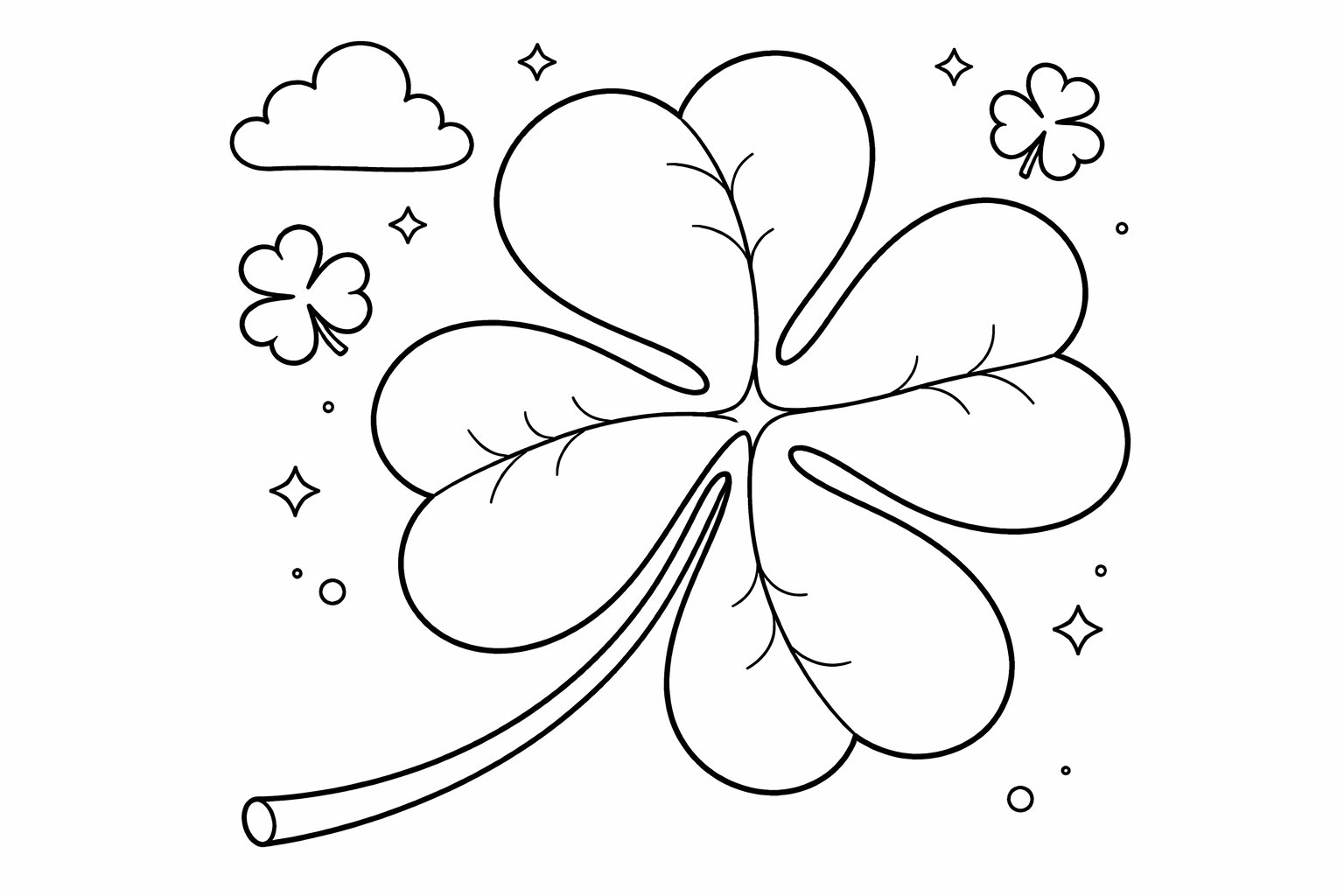 Coloriage st patrick's day dessin au trait