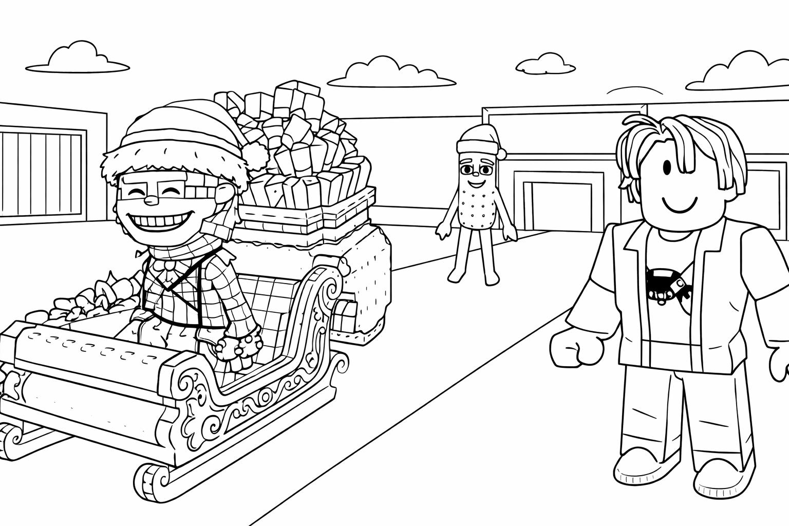 Steal a Brainrot Roblox coloring page line art