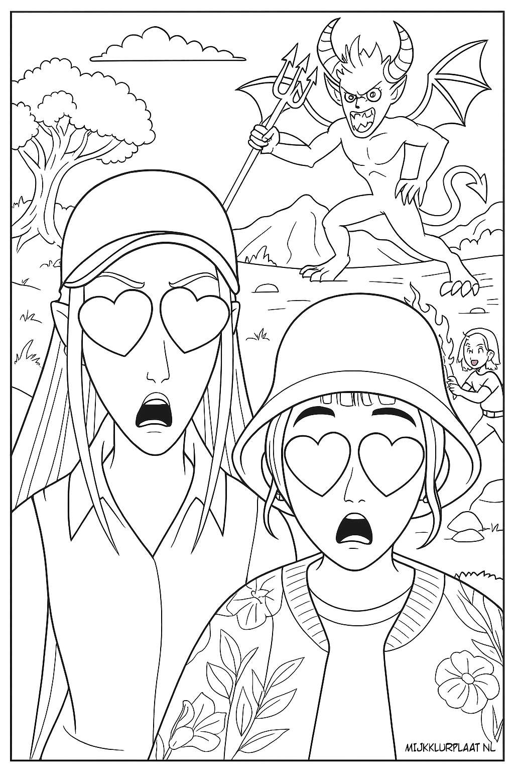 Demon Hunters Variant 1 coloring page for children