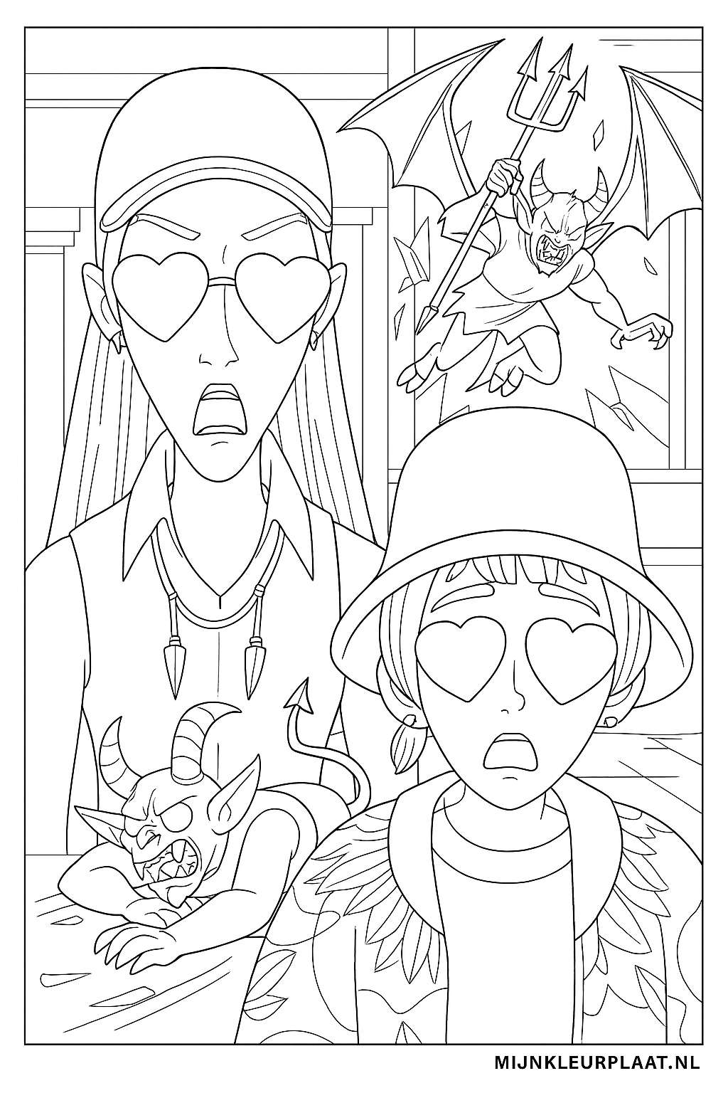 Demon Hunters Variant 2 coloring page for children