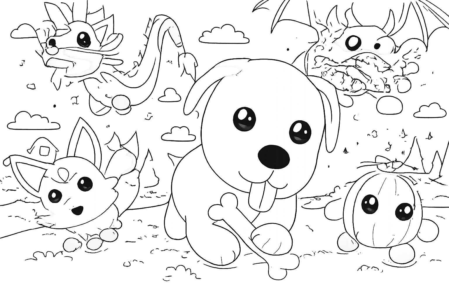 Adopt Me! Roblox coloring page line art