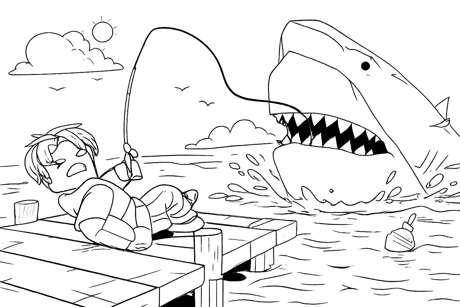 Coloriage Fish It! dessin au trait