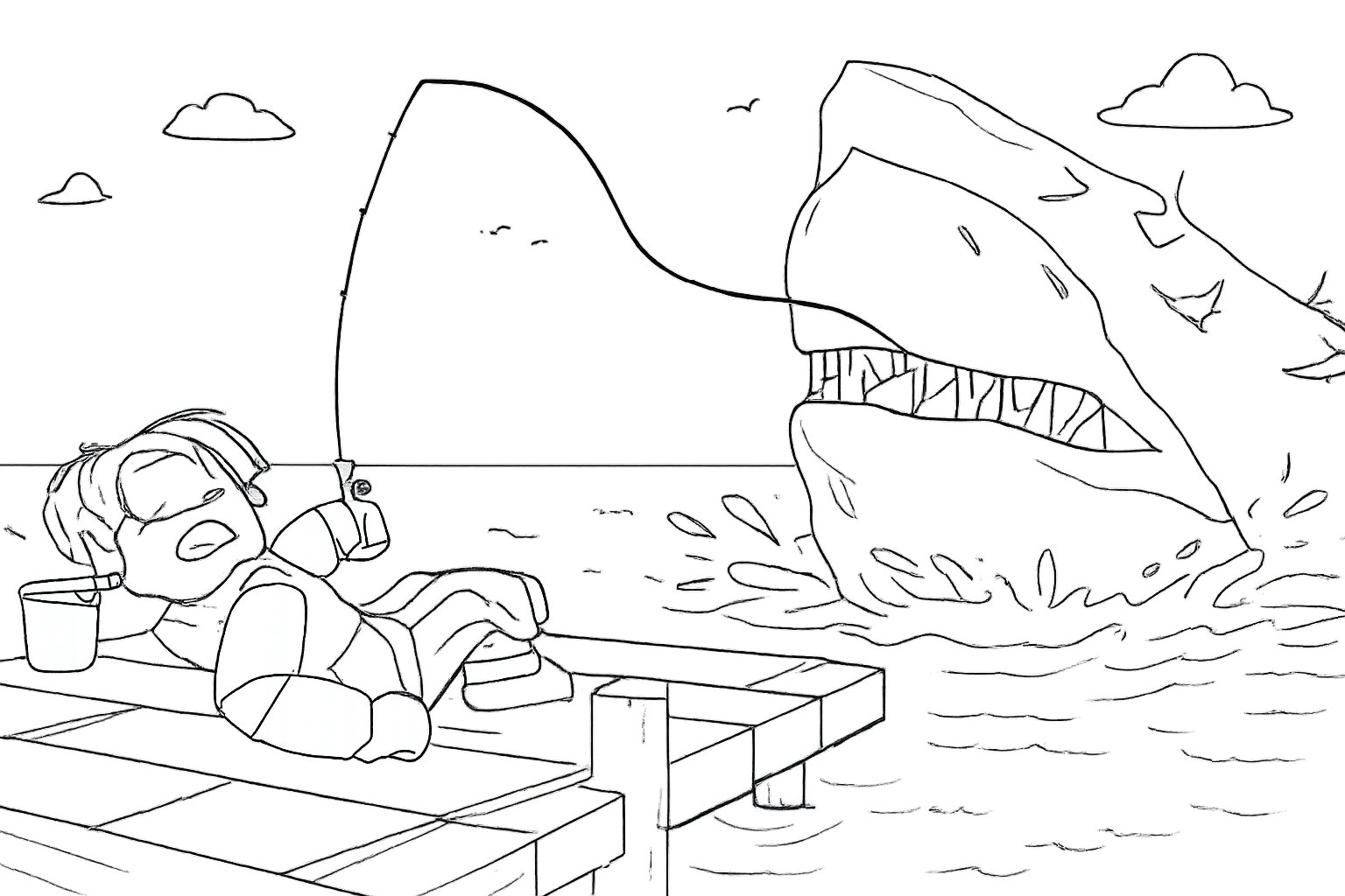 Coloriage Fish It! dessin au trait