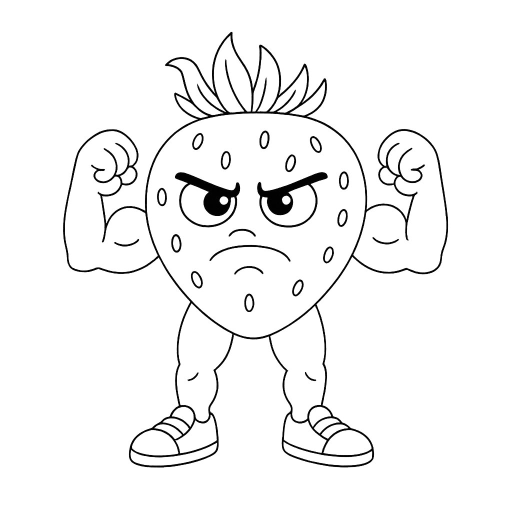 Kleurplaat van fragola la la la, variant 4