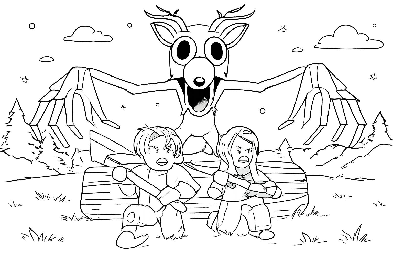 99 Nights in the Forest coloring page line art