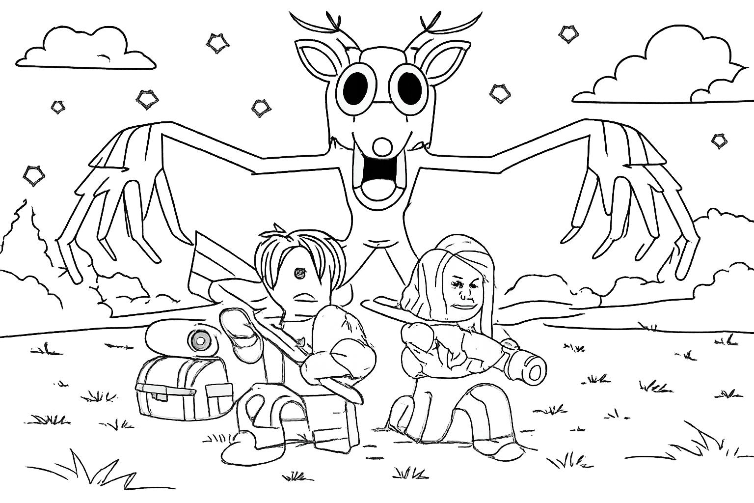 99 Nights in the Forest coloring page line art
