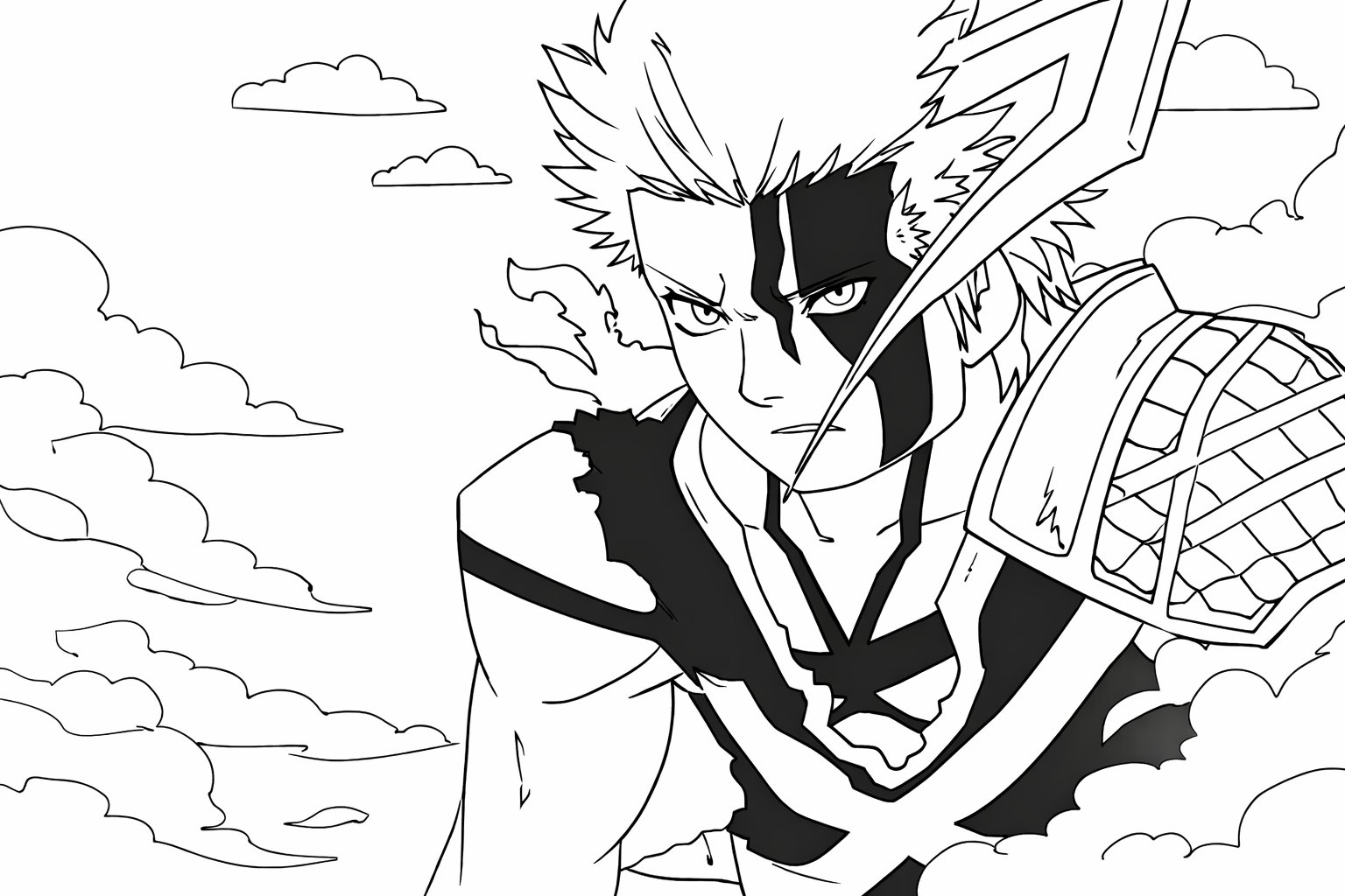 Coloriage Anime Vanguards dessin au trait