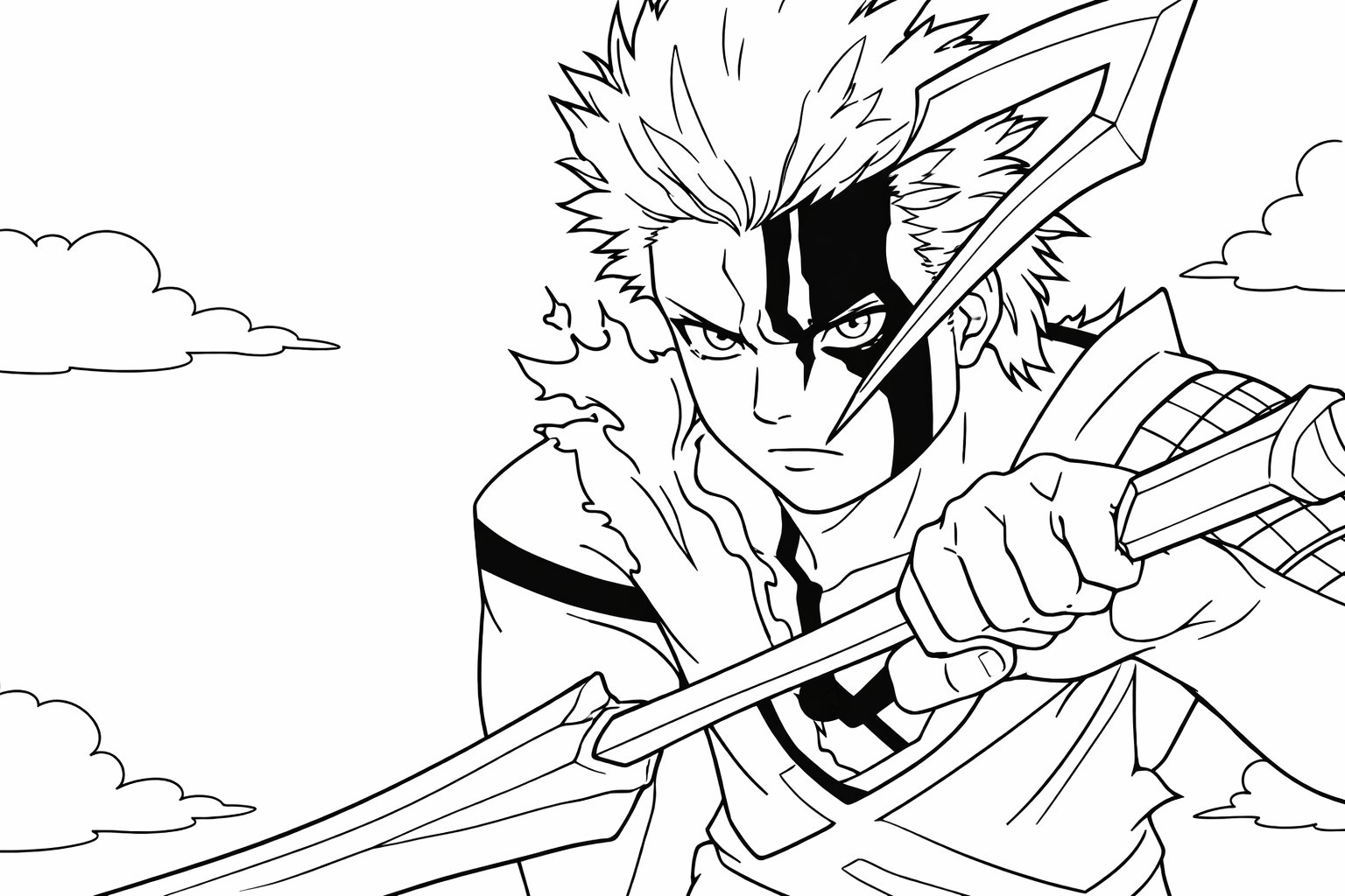 Coloriage Anime Vanguards dessin au trait