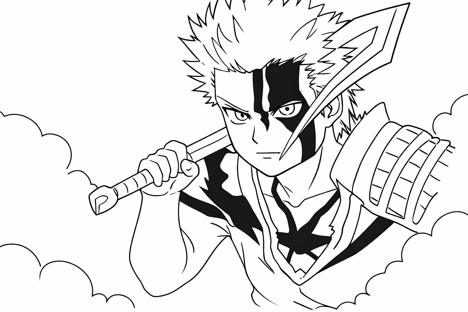 Coloriage Anime Vanguards dessin au trait