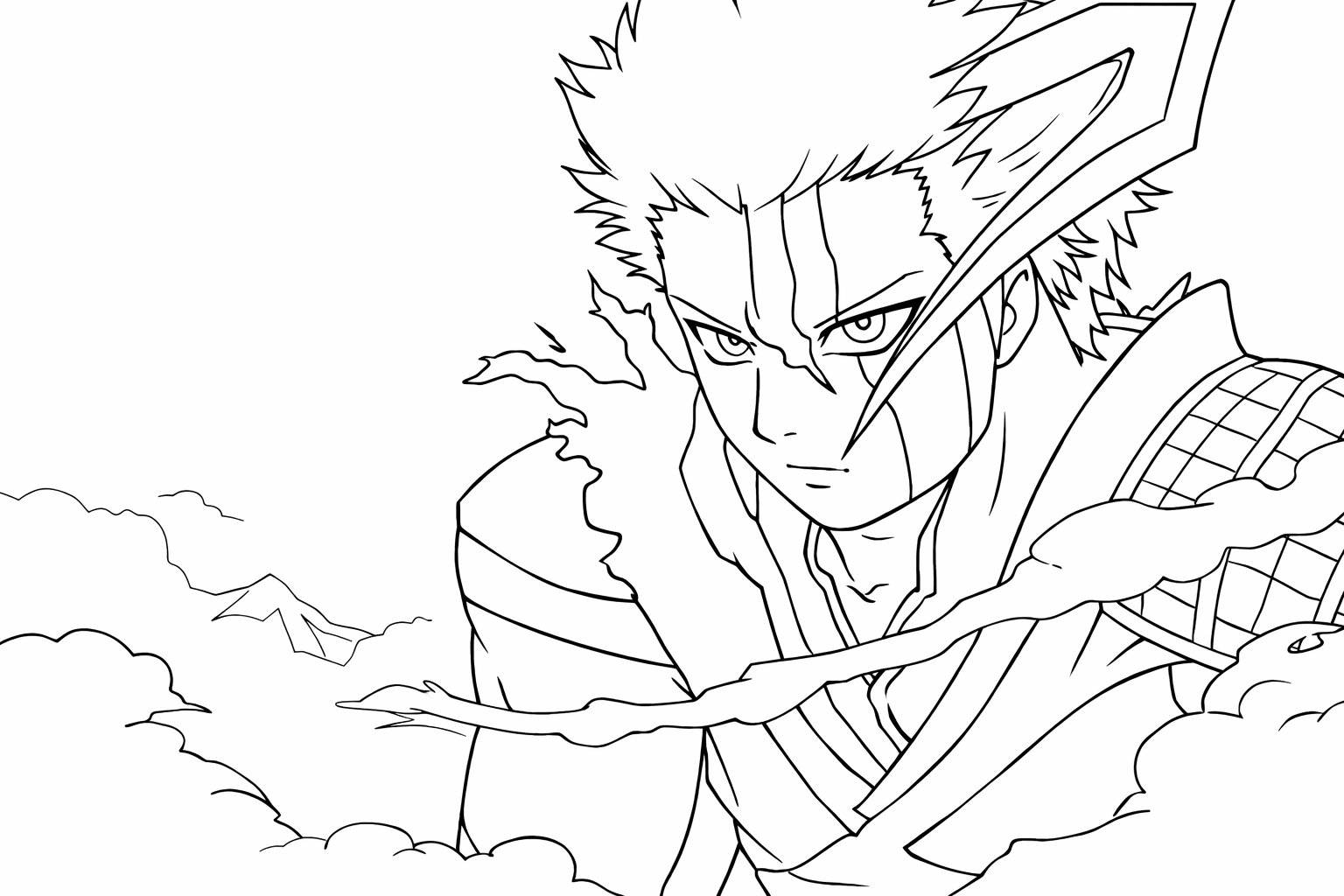 Anime Vanguards coloring page line art