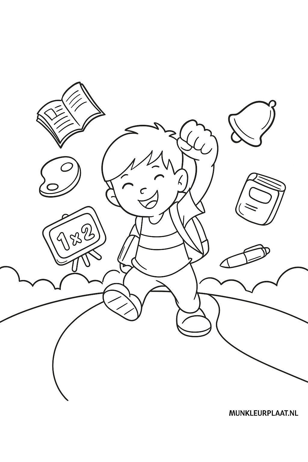 Back To School Variant 1 coloring page for children