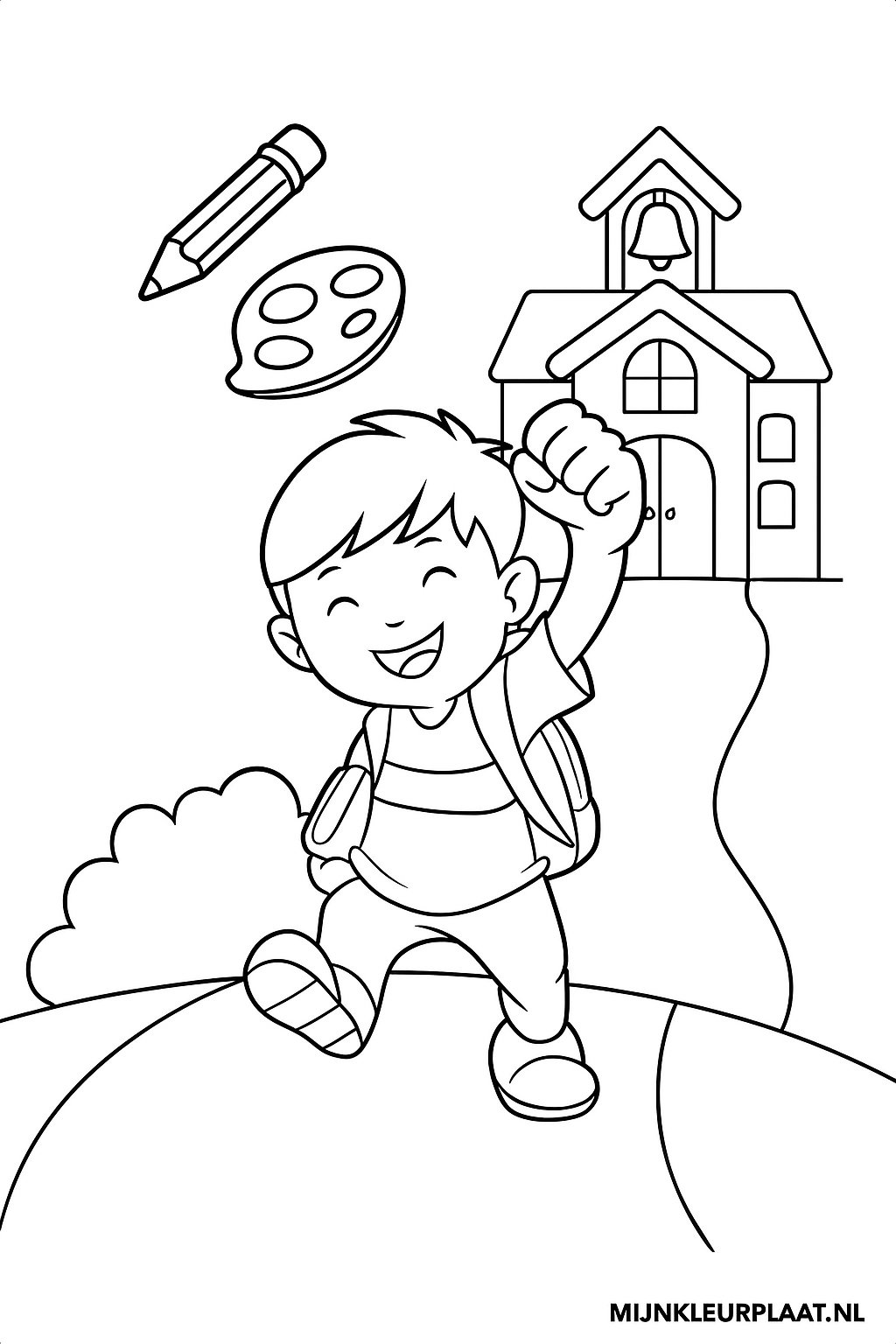 Back To School Variant 2 coloring page for children