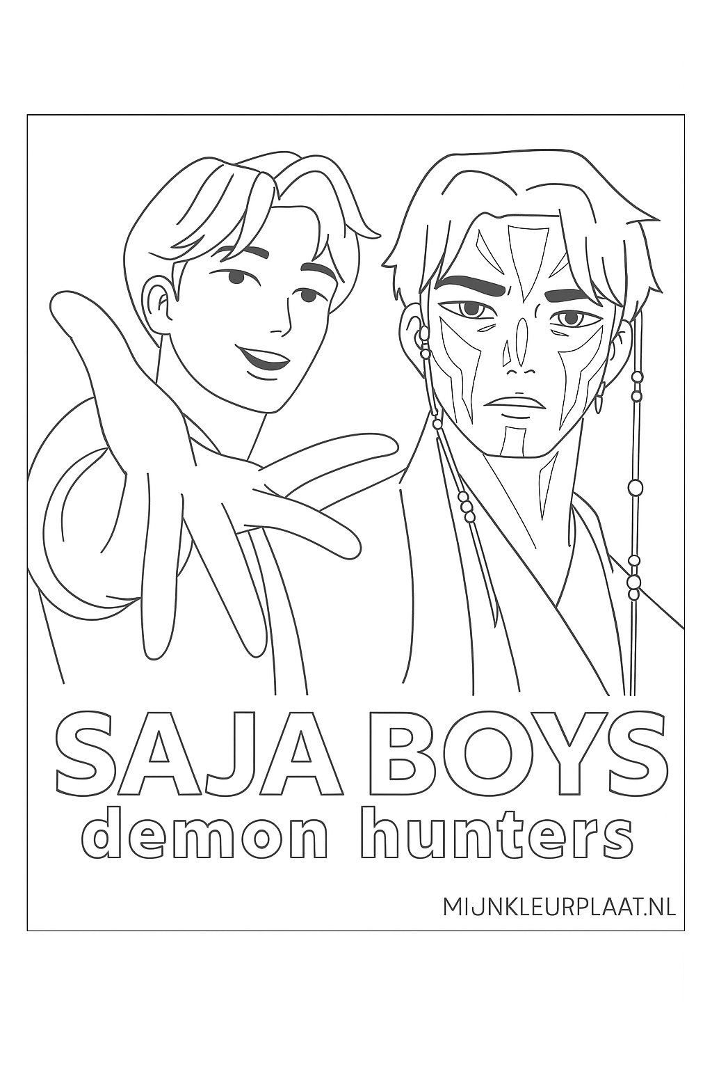 Saja Boys Demon Hunters Variant 4 coloring page for children