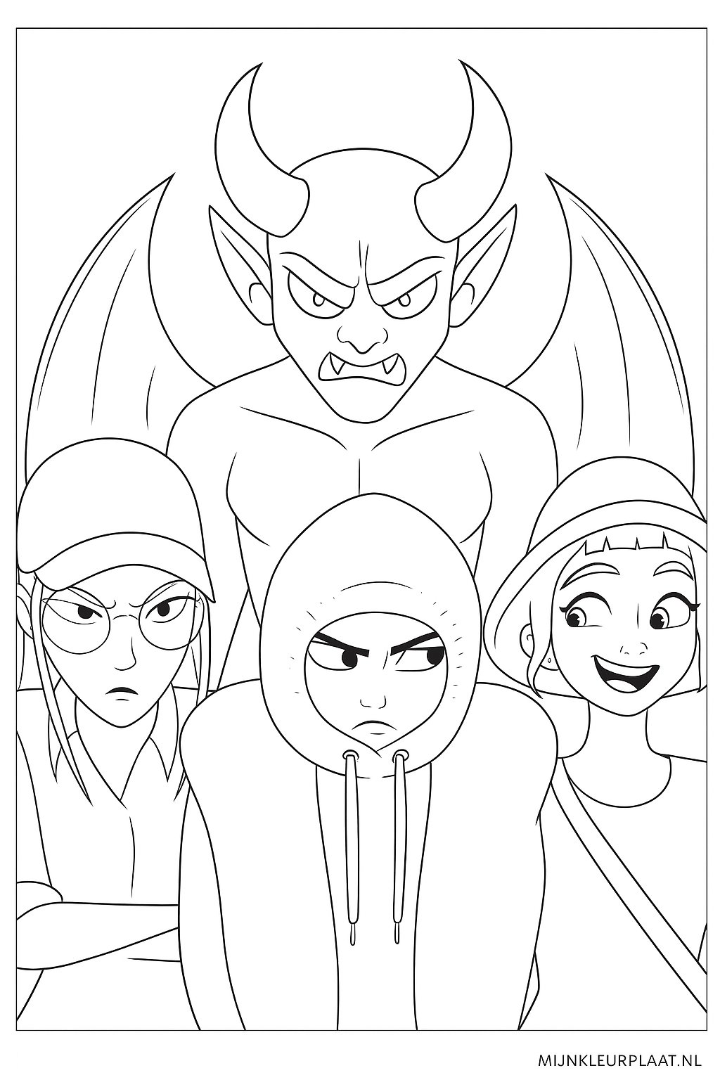 Demon Hunters Variant 1 coloring page for children