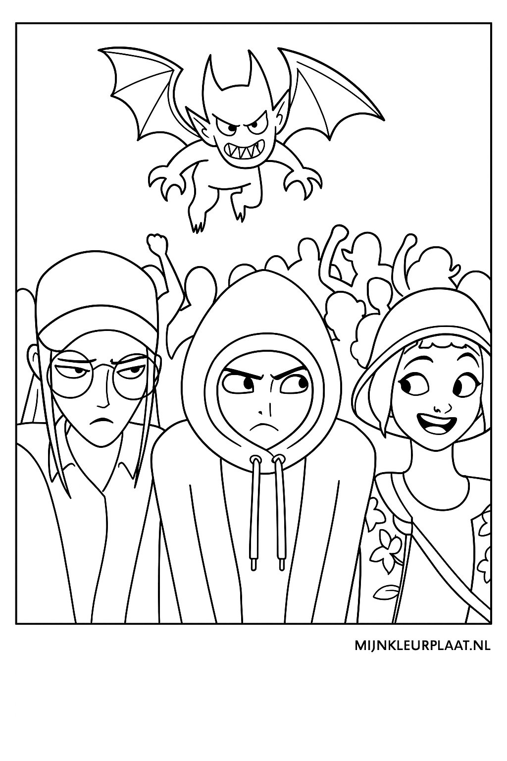 Demon Hunters Variant 2 coloring page for children