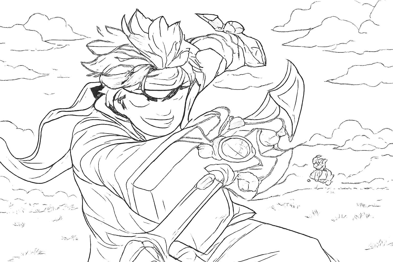 Coloriage Blox fruits Roblox dessin au trait