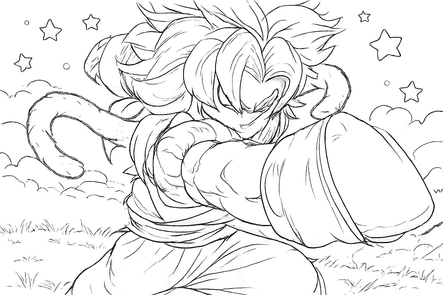 Anime Vanguards Roblox coloring page line art