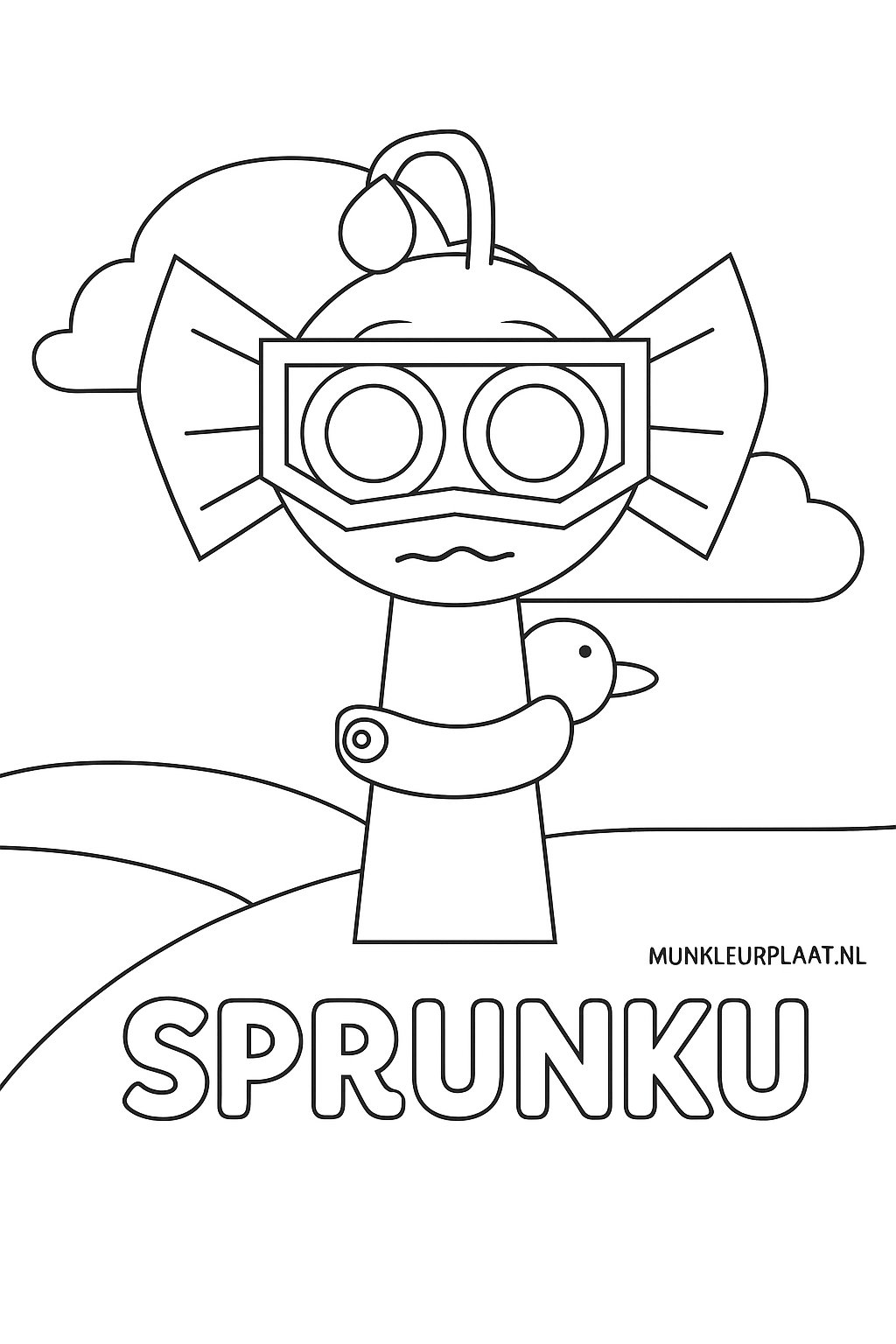 Plantilla para colorear Sprunki Variante 3