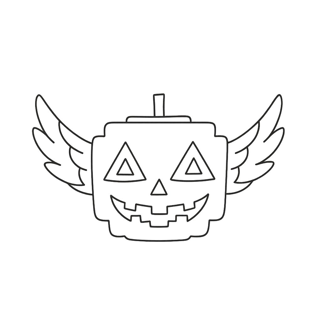 Kleurplaat van spooky lucky block (steal a brainrot), variant 4