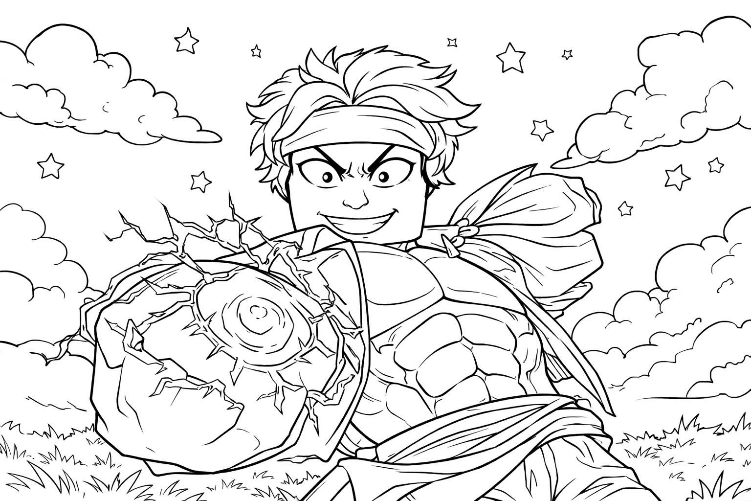 Dibujo para colorear blox fruits roblox line art