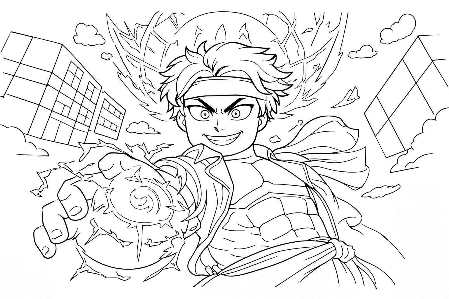 Dibujo para colorear blox fruits roblox line art