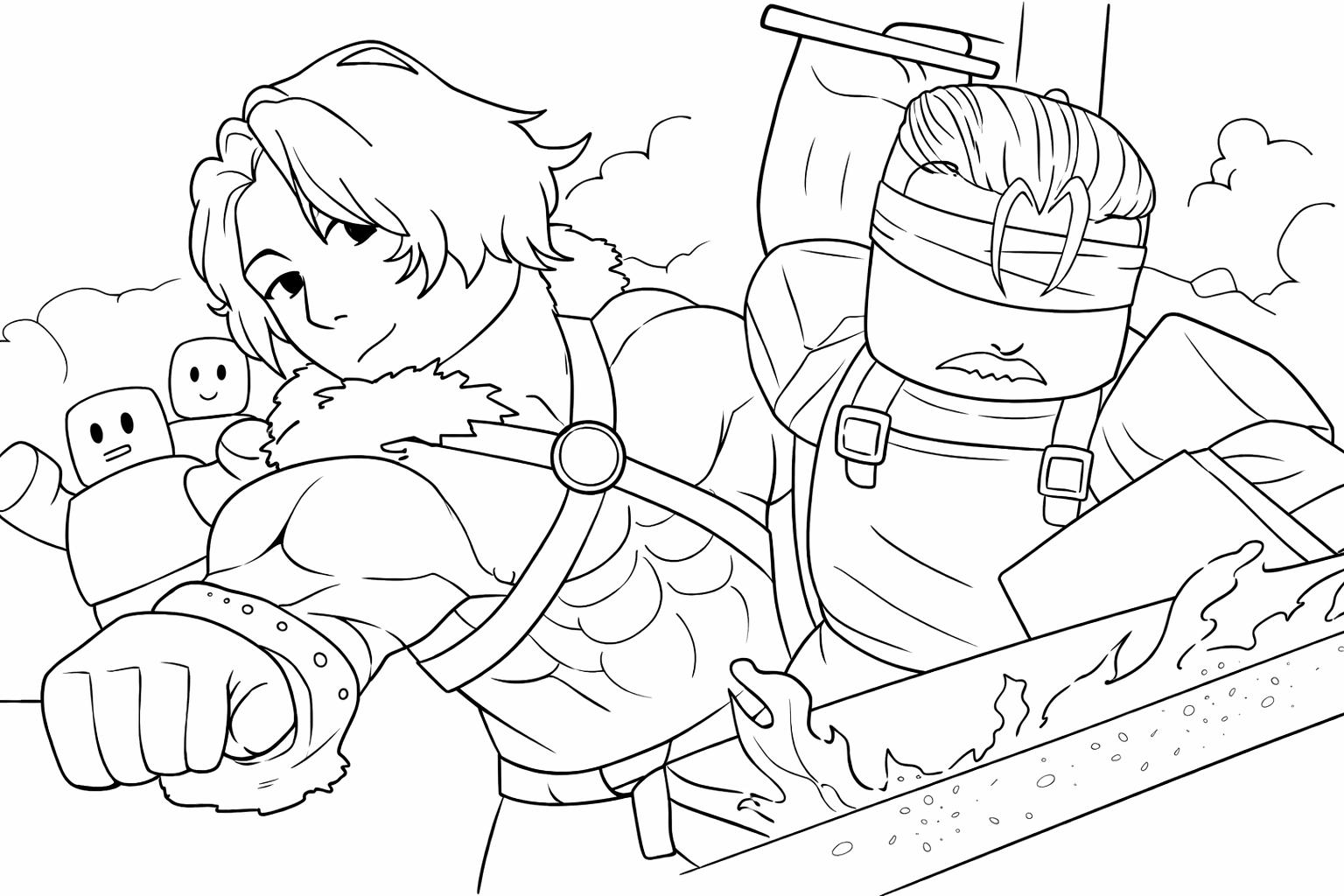 The Forge Roblox coloring page line art