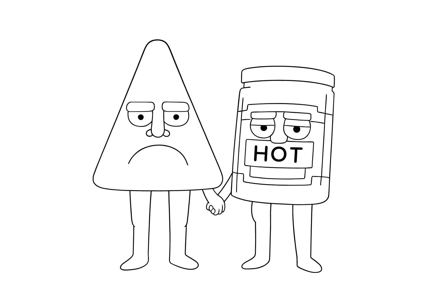 Kleurplaat van chipso and queso steal a brainrot, variant 1