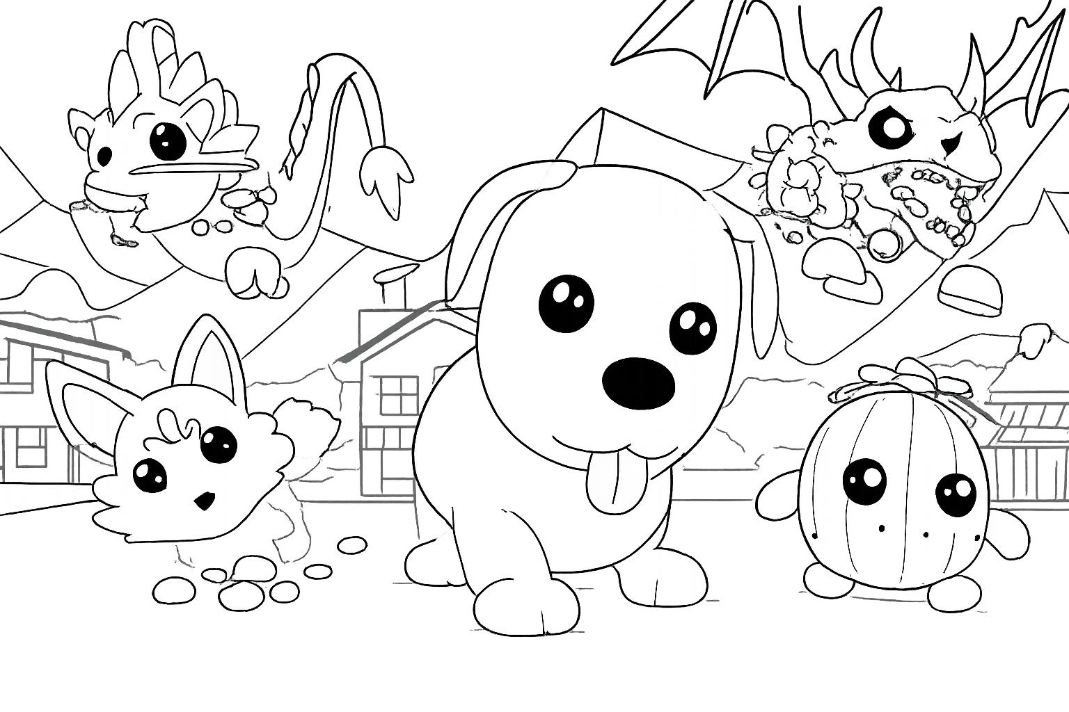 Adopt Me! Roblox coloring page line art