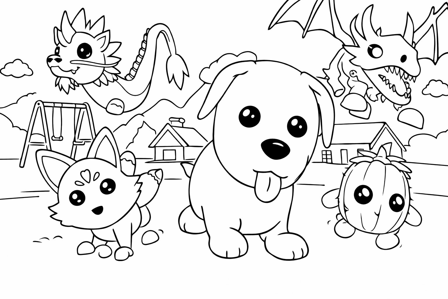 Adopt Me! Roblox coloring page line art