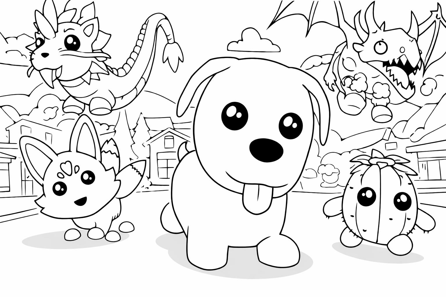 Adopt Me! Roblox coloring page line art