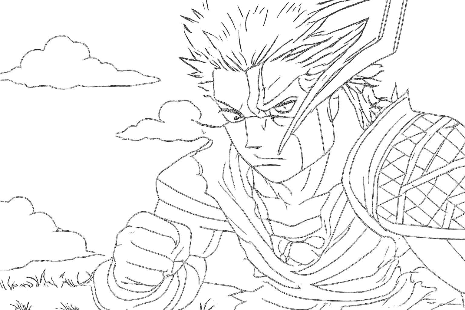 Anime Vanguards coloring page line art