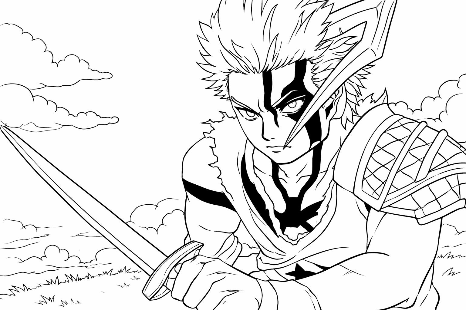 Anime Vanguards coloring page line art