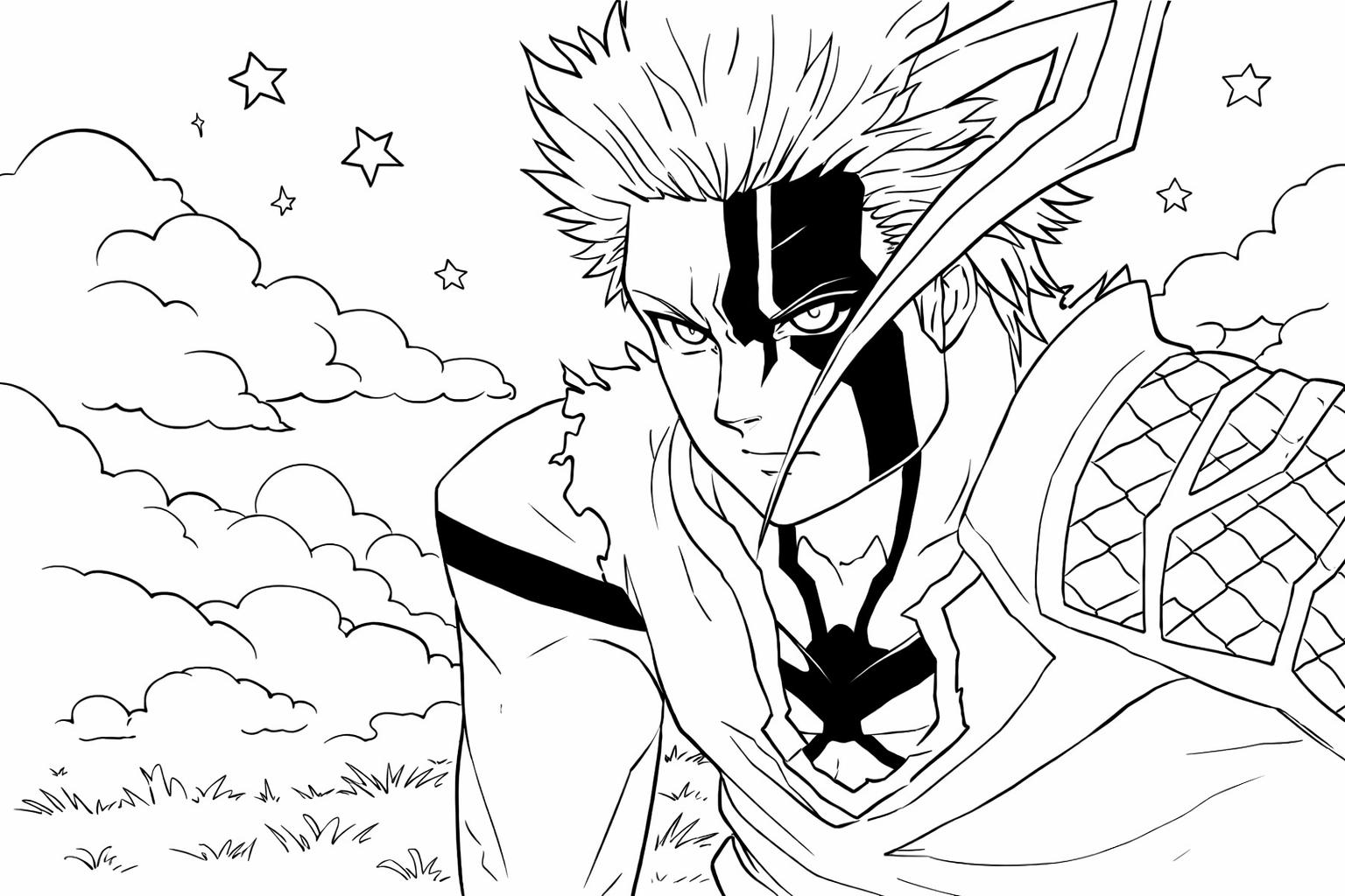 Anime Vanguards coloring page line art
